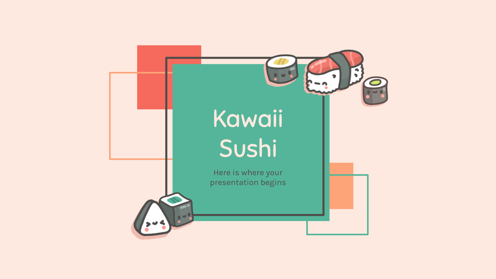 Kawaii寿司公司PowerPoint模板